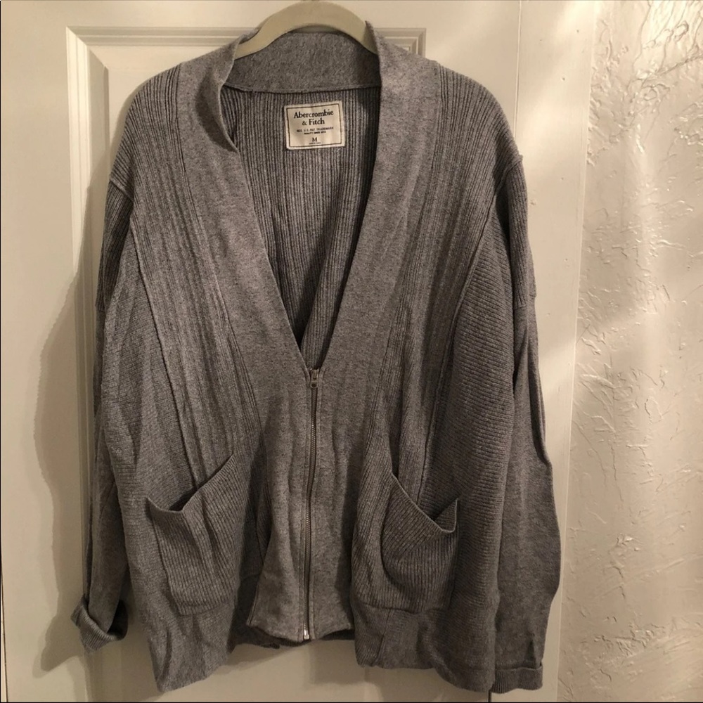 Gray cardigan